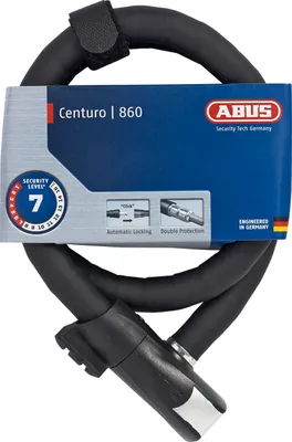 Produktbild von ABUS Panzerkabelschloss Steel-O-Flex Centuro 860 - mit QuickSnap RBU-Halter - Kabelschloss aus Stahlkabel mit Panzer aus Stahlhülsen - ABUS-Sicherheitslevel 7 - 85 cm
