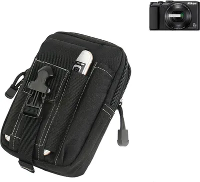 Produktbild von K-S-Trade Holster Kamera-Tasche kompatibel mit Nikon Coolpix A900  Gürtel-Tasche mit Extrafächer schwarz 1x
