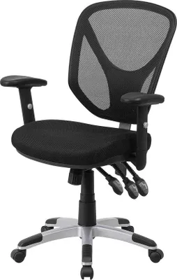 Productafbeelding van Famanu ergonomische bureaustoel met mesh-bekleding en verstelbare armleuningen - voor de rugleuning