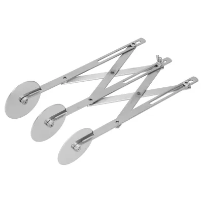 Produktbild von Edelstahl Teigroller mit Mehreren Rädern – 3-Rad Teigteilmaschine, Ideal für Kekse, Gebäck und Pizza, Backzubehör
