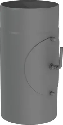 Produktbild von Ø 180 mm Ofenrohr 30 cm - mit Drosselklappe und Tür - gussgrau