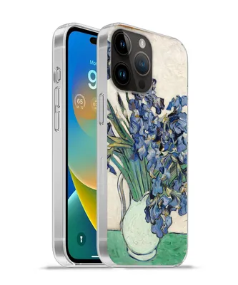 Produktbild von MuchoWow® Handyhülle Schutzhülle Hülle für Apple iPhone 14 Pro - Softcase Stilleben mit Schwertlilien - Vincent van Gogh Silikon Softcase Handy Hülle - Umschlag