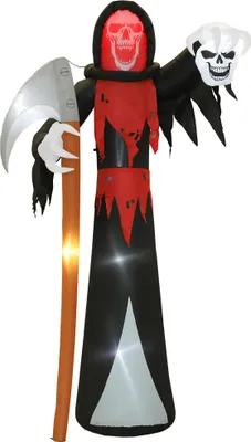 Produktbild von Halloween-Dekoration 3,7 m riesiger Sensenmann mit LED-Beleuchtung Leuchtende Luftfigur für Outdoor