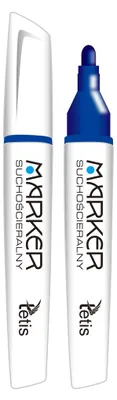 Obrázek produktu pro Marker suchościeralny z końcówką stożkową niebieski 12 sztuk