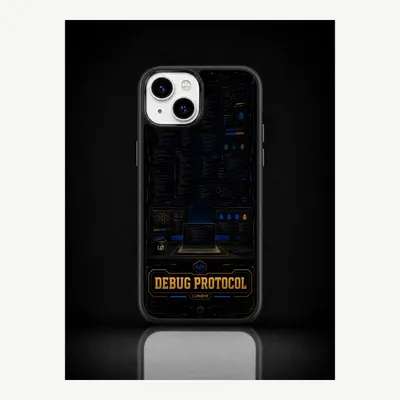 Immagine prodotto di Custodia per iPhone 15, cover protettiva per cellulare con motivo di debug – LUNØIR ©