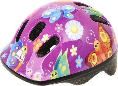 Produktbild von Meteor Kinder Fahrradhelm XS 44-48 cm, 200g, Butterfly MV6-2, PCV EPS, Air Flow Belüftung, abnehmbares Visier, Quick-Release Schnellverschluss, Fit Size Headlock Größenanpassung, herausnehmbare Polster, EN 1078