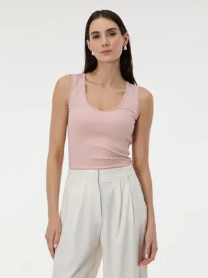 Produktbild von Orsay Damen Baumwoll-Tanktop mit Rundhalsausschnitt Beige XL
