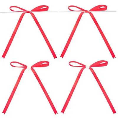 30 rote Satinschleifen 13x18 cm für Hochzeit & Basteln