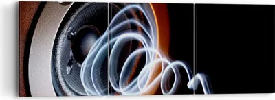 Produktbild von Bild auf Leinwand - Leinwandbild - Dekorativ Unterhaltung Musik Sprecher - 90x30cm - Wand Bild - Wanddeko - Leinwanddruck - Bilder - Kunstdruck - Leinwand bilder - Wandkunst - CA90x30-2172