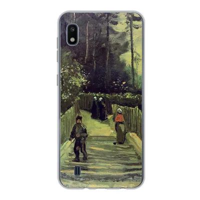 Produktbild von MuchoWow® Handyhülle Schutzhülle Hülle für Samsung Galaxy A10 Schräger Weg in Montmartre - Vincent van Gogh Silikon Softcase Handy Hülle - Schutzhülle