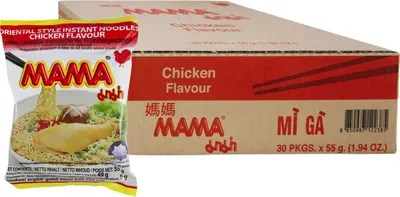 Produktbild von Mama Instant Nudeln mit Huhn-Geschmack 30 Stück je 55g, orientalischer Art