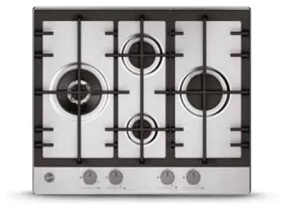 Immagine prodotto di Hoover HHG6D5WC3X, acciaio inox, integrato, 60 cm, piano cottura a gas, acciaio inox, 4 zone