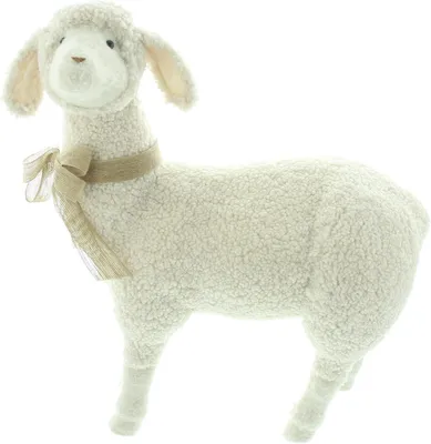 Produktbild von Figur Schaf, groß, Textil, Jute, Kunststoff Maße: 49 x 22 x 56 cm