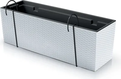Produktbild von nabbi Plastový balkonový květináč DRC600W 58 cm - bílá