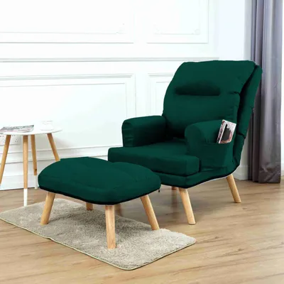 Produktbild von Liegesessel Sessel Relaxsessel Nemo mit Fußhocker Rückenlehne 5-stufig einstellbar seitliche Fächer, Farbe: Monolith 37