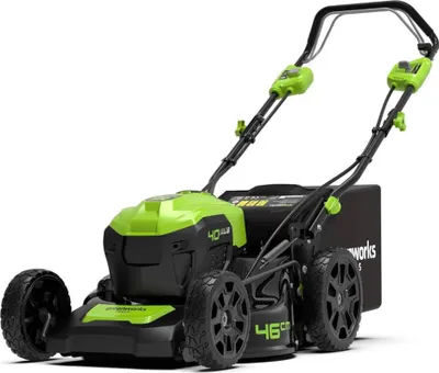 Produktbild von Greenworks GD40LM46SP, Schieberasenmäher, 750 m², 46 cm, 2,5 cm, 7 mm, 4 Rad/Räder