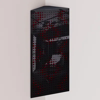 Produktbild von 2er-Pack – Schmale akustische Eck-Bassfalle mit Samtstoff | 50x23x10 cm |Reflexion - Schalldämmung | [REBAT - Schwarzer Kunststoff |Bordeaux]