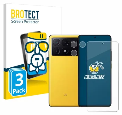 Produktbild von 3x BROTECT Schutzglas für Xiaomi Poco X6 Pro (Display+Kamera) Schutzfolie Panzer Folie Glas Display Schutz klar