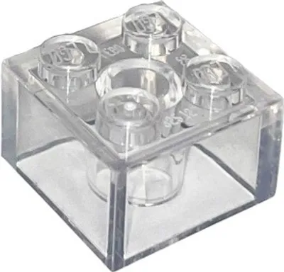 Obrázek produktu pro 1 kus LEGO, díl c. 3003 v Trans (Trans Clear)
