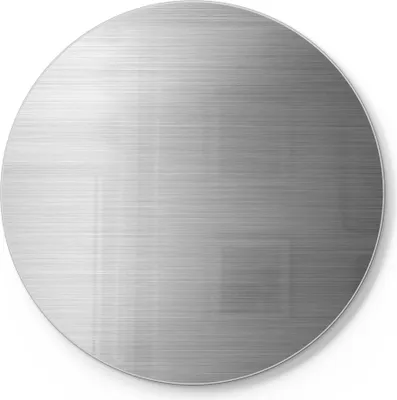 Produktbild von DEQORI Schneidebrett Glas Ø30 cm 'Gebürstetes Aluminium' Schneideplatte groß
