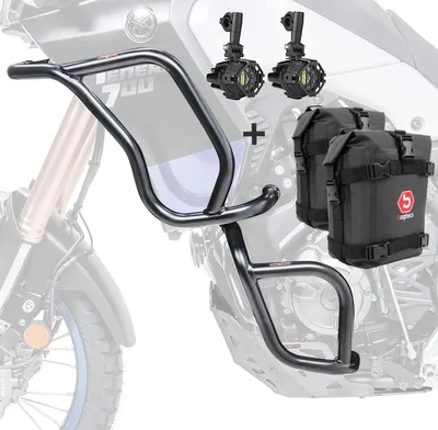 Obrázek produktu pro Sada crash bar + světlomet pro Yamaha Tenere 700 19-24 + K3 černá