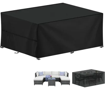 Obrázek produktu pro Ochranný obal na zahradní nábytek, rozměry 320x180x90 cm, vodotěsný, vyrobený z materiálu Oxford 420D, odolný proti větru