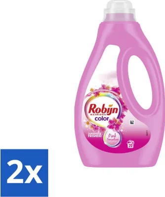 Produktbild von Robijn - Color Pink Sensation - Flüssigwaschmittel - 20 Wäschen - Vorteilspack - 2 Stücke