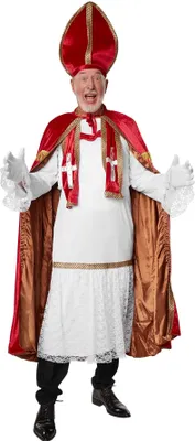 Produktbild von Herrenkostüm St. Nikolaus-Set dunkelrot - XXL