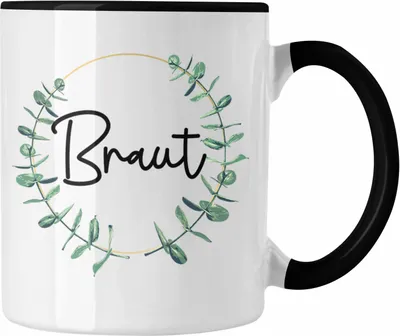 Produktbild von Trendation - Braut Tasse Geschenk Hochzeit Heiratsantrag Geschenkidee zur Hochzeit (Schwarz)