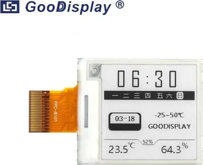Produktbild von GoodDisplay E-Paper-Display 1,54 Zoll, Breiter Temperaturbereich -25 °C bis 50 °C, GDEM0154D67WT