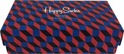 Produktbild von HAPPY SOCKS - 3er Pack Classic Multicolor Socken Geschenkbox Geschenkpackung Box - Faded Diamond, Stripe und  Dot-Uni - Grösse 36-40
