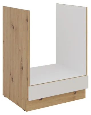 Produktbild von Küchen Herdunterschrank 60 cm Küche SOLANO Kaschmir beige matt + Eiche Artisan matt Küchenzeile Küchenblock Küche Einbauküche