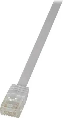 Immagine prodotto di Cavo patch piatto LogiLink U/UTP, Cat. 6, 0,5 m, bianco