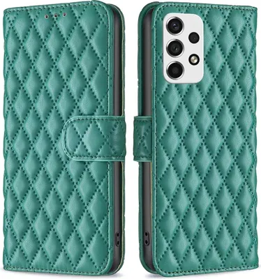 Produktbild von Samsung Galaxy A53 Hülle - BINFEN Rhombus Klapphülle - Grün