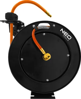 Zdjęcie produktu dla NEO TOOLS Zwijadło pneumatyczne, metalowe, otwarte, 9,5mm x 15m HEAVY DUTY