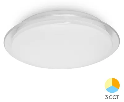 Immagine prodotto di Braytron Plafonia LED da 24 W, 40 cm, rotonda, effetto cielo stellato, decorazione scintillante, CCT 3 in 1, 3000-6500 K