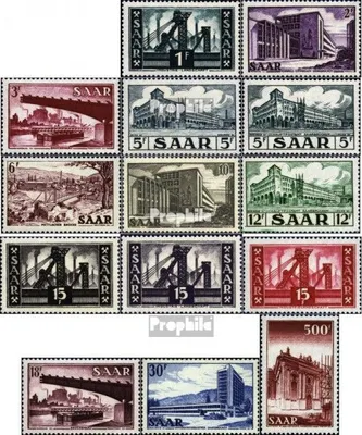 Produktbild von Briefmarken Saarland 1952 Mi 319-337 (kompl.Ausg.) postfrisch Saaransichten