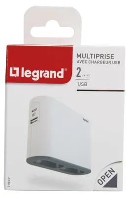 Legrand rozbočovací zásuvka 2× , bílá