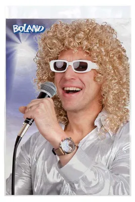 Produktbild von Boland Perücke Sänger blond Locken halblang Herren mit Sonnenbrille