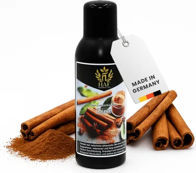 Produktbild von HAF Saunaaufguss Zimt 100 ml - Sauna Aufgussmittel - Saunaduft mit natürlichen ätherischen Ölen für intensiven & langhaltenden Duft
