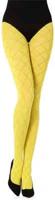 Produktbild von Merry Style Damen blickdichte Strumpfhose mit Muster MS 328 60 DEN (Canarinno, XL (44-48)) .