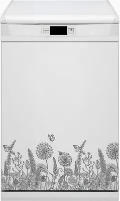 Produktbild von Magnetmatte Geschirrspüle Abwaschbar Küche Magnete  Dekor 45x80 cm  - Blumen skizzieren