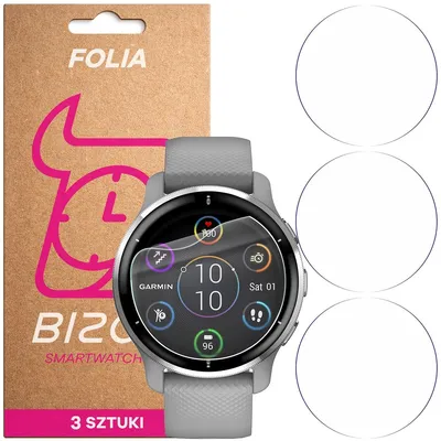 Produktbild von 3x Schutzfolie für den Bildschirm für Garmin Venu 2 Plus, Bizon Watch HydroFlex