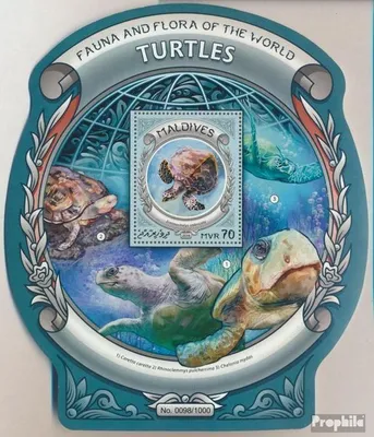 Produktbild von Briefmarken Malediven 2016 Mi Block 939 (kompl. Ausg.) postfrisch Schildkröten