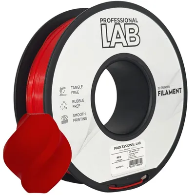 Produktbild von ABS+ Red Filament, rot, Prof. Lab, 1,75 mm, 1000 g, 3D-Drucker