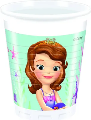 Produktbild von Disney Sofia Pearl of the Sea Plastikbecher 8 Stk 200 ml
