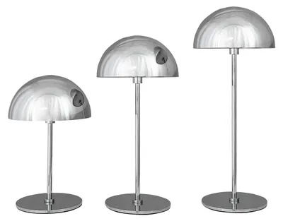 Produktbild von Tischlampe, Kabellos Dimmbar Tischleuchte, Led Tischleuchte Metall, Leselampe, USB Wiederaufladbare, ALONG 3er-Set Chrome