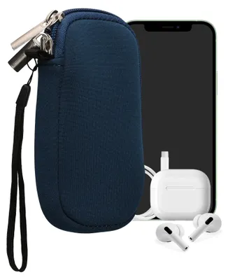Produktbild von kwmobile Neopren Handytasche für Smartphones XS - 3,5/4" - Handy Tasche mit Reißverschluss - Handyhülle universal Marineblau