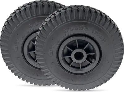 Produktbild von Luftreifen 2er Set für Bollerwagen, Sackkarren, Schubkarren - Hochleistungsluftreifen im Standardformat 260 x 85 mm