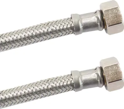 Produktbild von DN8 DVGW Panzerschlauch m. Edelstahlumflechtung 3/8" ÜM x 3/8" ÜM 300 mm